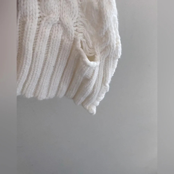 Splendid brand open knit crochet slouchy sweater medium classic preppy coastal - Picture 6 of 6